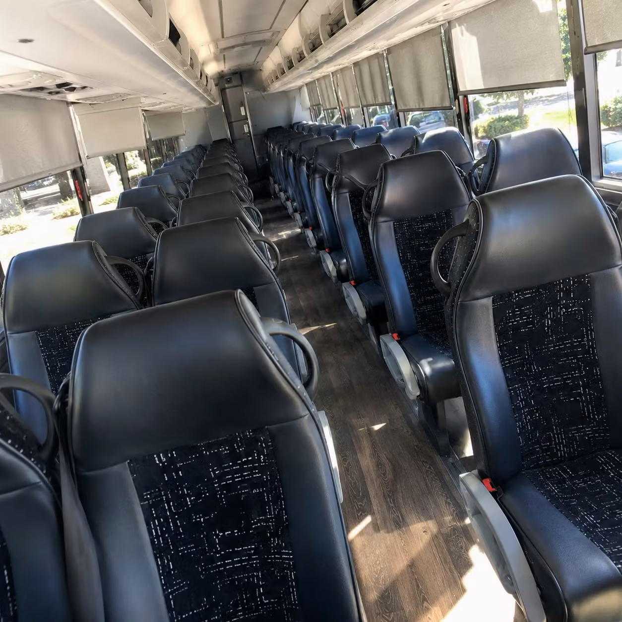 north bergen charter bus rental interior
